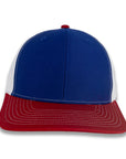 Richardson Tri-Color Twill Trucker -Royal/White/Red