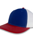 Richardson Tri-Color Twill Trucker -Royal/White/Red