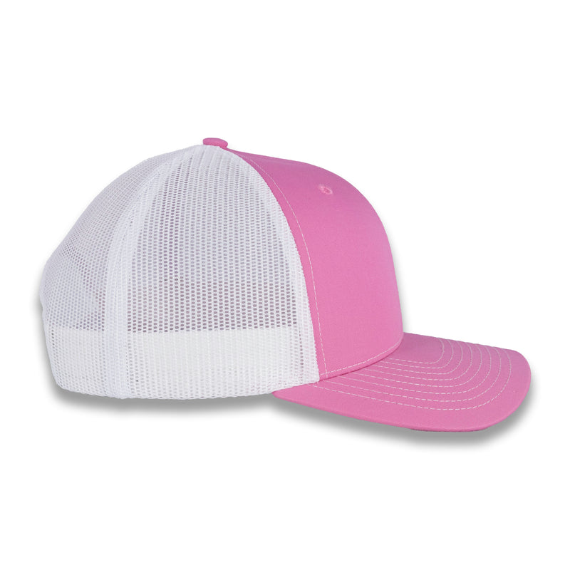 Richardson 112 Split Trucker - Hot Pink/White