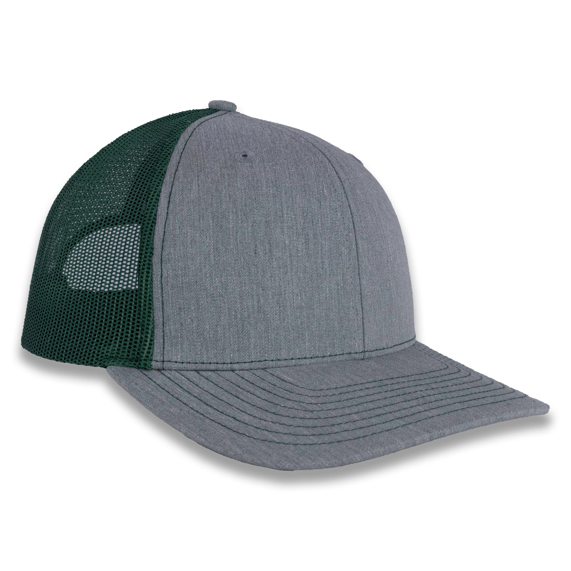 Richardson 112 Split Trucker - Heather Gray/Dark Green