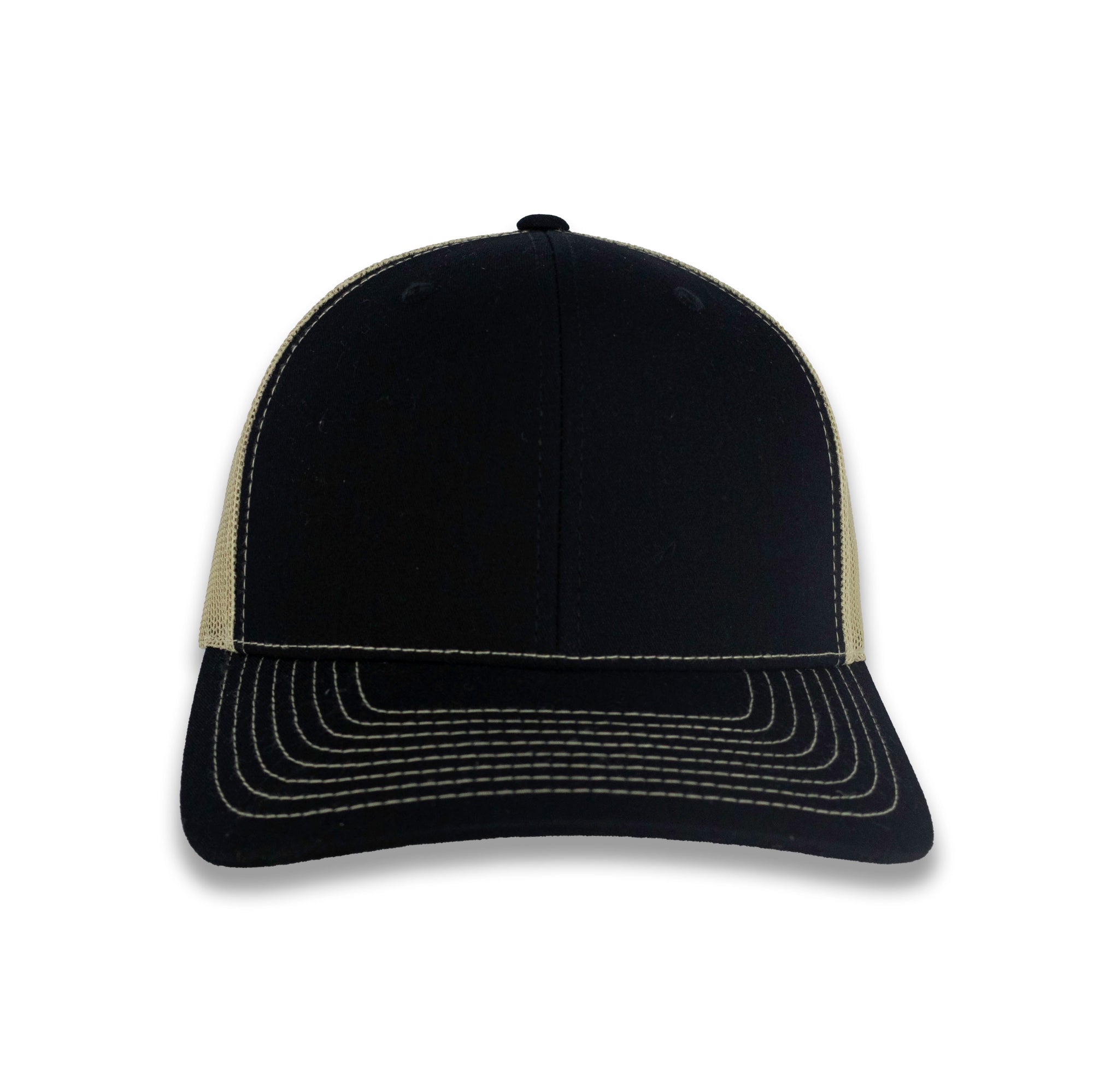 Richardson 112 Split Trucker - Black/Vegas Gold