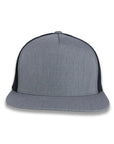 Yupoong Five-Panel Classic Mesh Trucker's Cap - Heather Gray/Black