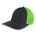 Richardson R-Flex Trucker Cap - Charcoal/Neon Green
