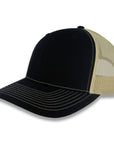 Richardson 112 Split Trucker - Black/Vegas Gold