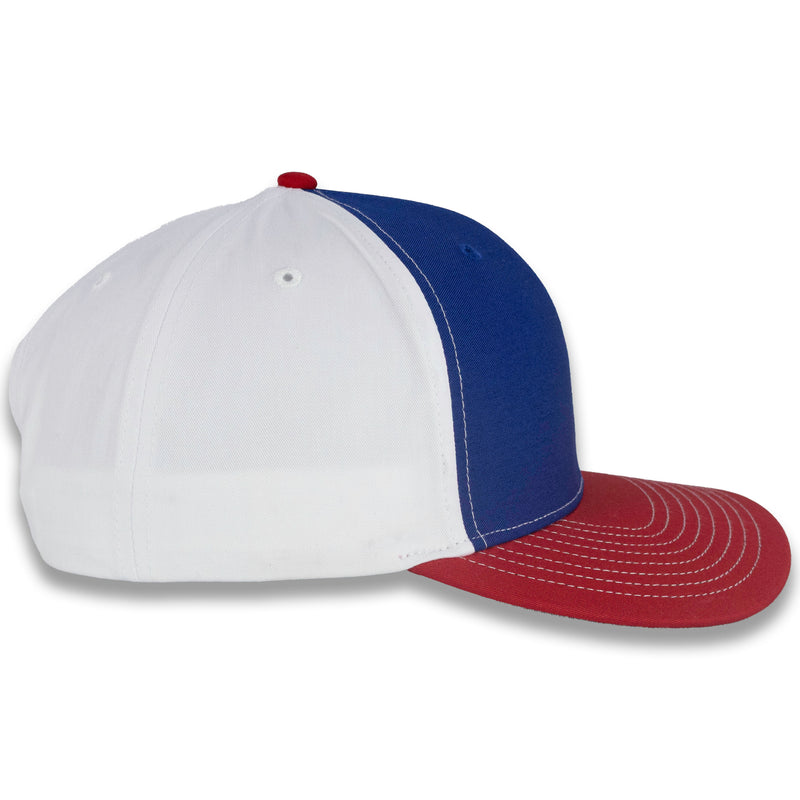 Richardson Tri-Color Twill Trucker -Royal/White/Red