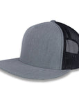 Yupoong Five-Panel Classic Mesh Trucker's Cap - Heather Gray/Black