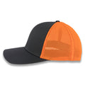 Richardson R-Flex Trucker Cap - Charcoal/Neon Orange
