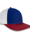 Richardson Tri-Color Twill Trucker -Royal/White/Red