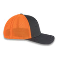 Richardson R-Flex Trucker Cap - Charcoal/Neon Orange