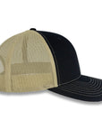 Richardson 112 Split Trucker - Black/Vegas Gold
