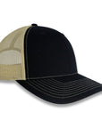 Richardson 112 Split Trucker - Black/Vegas Gold