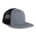 Yupoong Five-Panel Classic Mesh Trucker's Cap - Heather Gray/Black