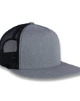 Yupoong Five-Panel Classic Mesh Trucker's Cap - Heather Gray/Black