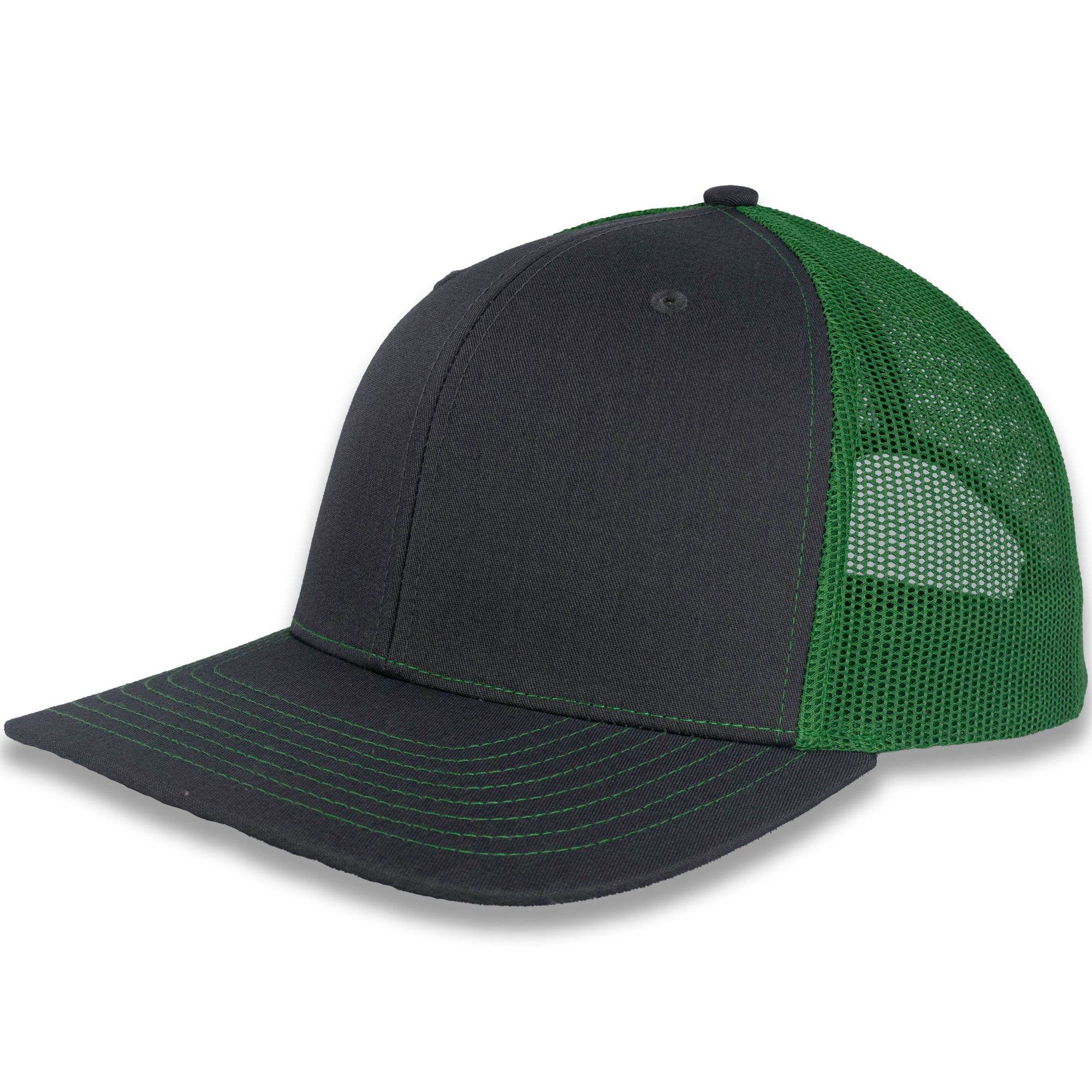 Richardson 112 Split Trucker - Charcoal/Kelly