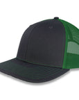 Richardson 112 Split Trucker - Charcoal/Kelly
