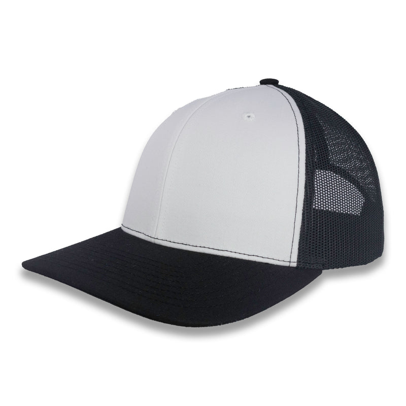 Richardson 112 Split Trucker - White/Black