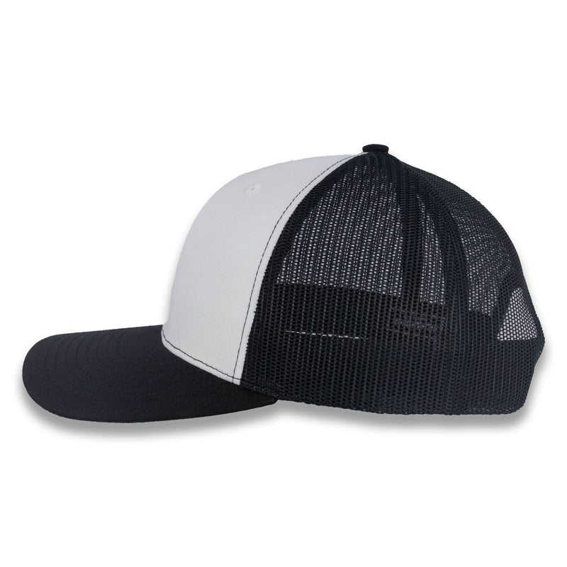 Richardson 112 Split Trucker - White/Black
