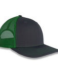 Richardson 112 Split Trucker - Charcoal/Kelly