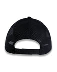 Richardson Five Panel Trucker with Rope Cap - Black with White Rope
