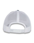Richardson Five Panel Trucker with Rope Cap - Heather Gray with White Mesh and White Rope