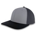 Richardson Tri-Color Twill Trucker - Gray/Charcoal/Black