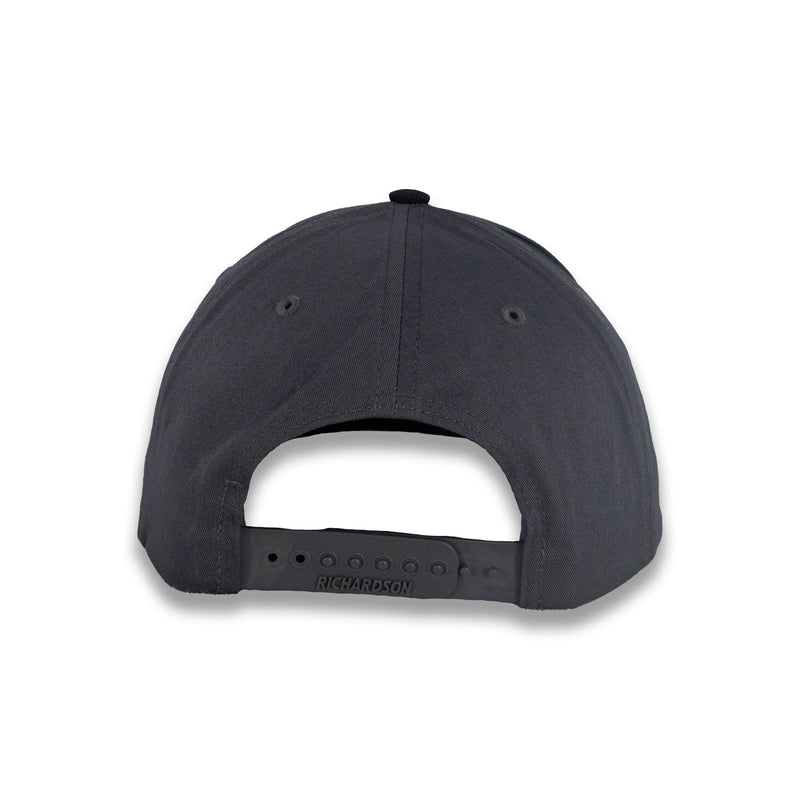 Richardson Tri-Color Twill Trucker - Gray/Charcoal/Black