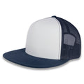 Yupoong Five-Panel Classic Mesh Trucker's Cap - Navy/White/Navy