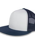 Yupoong Five-Panel Classic Mesh Trucker's Cap - Navy/White/Navy