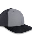 Richardson Tri-Color Twill Trucker - Gray/Charcoal/Black