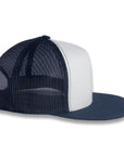 Yupoong Five-Panel Classic Mesh Trucker's Cap - Navy/White/Navy