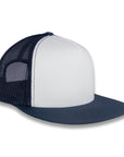 Yupoong Five-Panel Classic Mesh Trucker's Cap - Navy/White/Navy