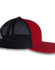 Richardson 112 Split Trucker - Red/Black