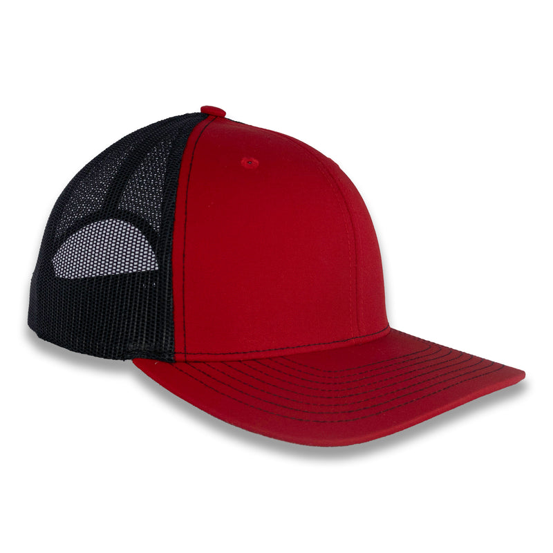 Richardson 112 Split Trucker - Red/Black