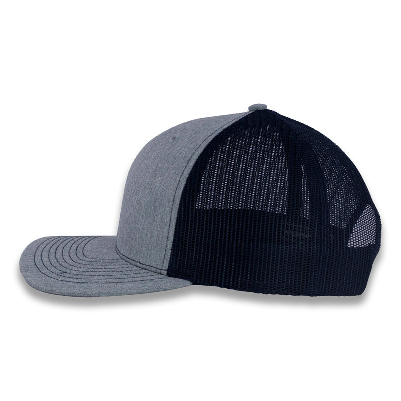 Richardson 112 Split Trucker - Heather Gray/Navy