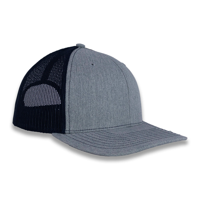 Richardson 112 Split Trucker - Heather Gray/Navy