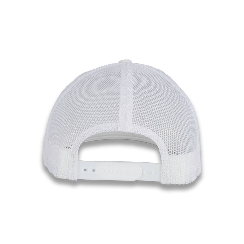 Yupoong Five-Panel Classic Mesh Trucker's Cap - White