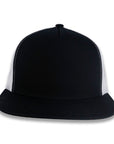 Yupoong Five-Panel Classic Mesh Trucker's Cap - Black/White