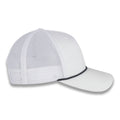 Richardson Five Panel Trucker with Rope Cap  - White With Black Rope