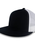 Yupoong Five-Panel Classic Mesh Trucker's Cap - Black/White