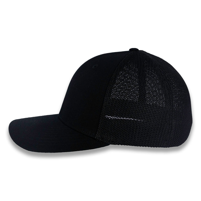 Richardson R-Flex Trucker Cap - Black/Black