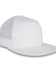 Yupoong Five-Panel Classic Mesh Trucker's Cap - White