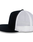 Yupoong Five-Panel Classic Mesh Trucker's Cap - Black/White