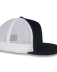 Yupoong Five-Panel Classic Mesh Trucker's Cap - Black/White