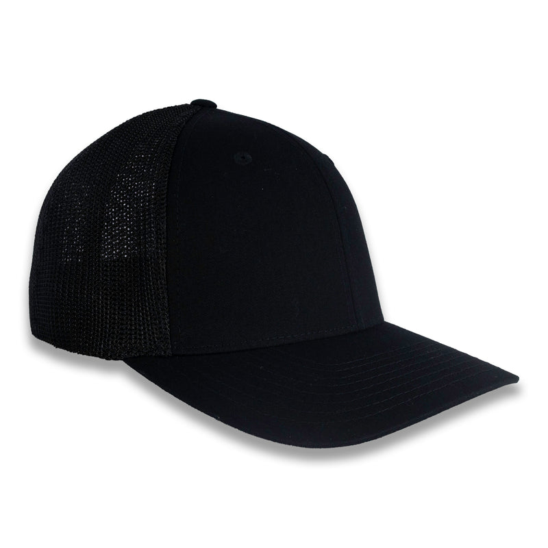 Richardson R-Flex Trucker Cap - Black/Black