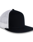 Yupoong Five-Panel Classic Mesh Trucker's Cap - Black/White