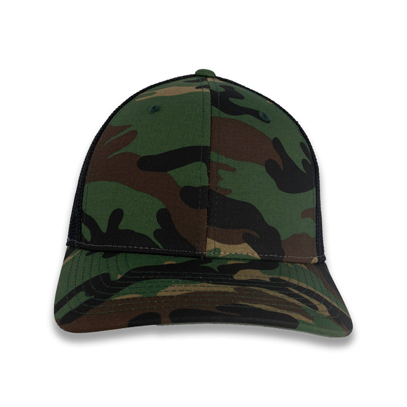 Richardson R-Flex Trucker Cap - Army Green/Black