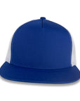 Yupoong Five-Panel Classic Mesh Trucker's Cap - Royal/White