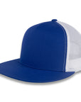 Yupoong Five-Panel Classic Mesh Trucker's Cap - Royal/White