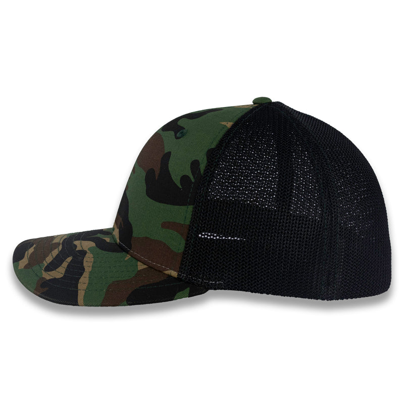 Richardson R-Flex Trucker Cap - Army Green/Black