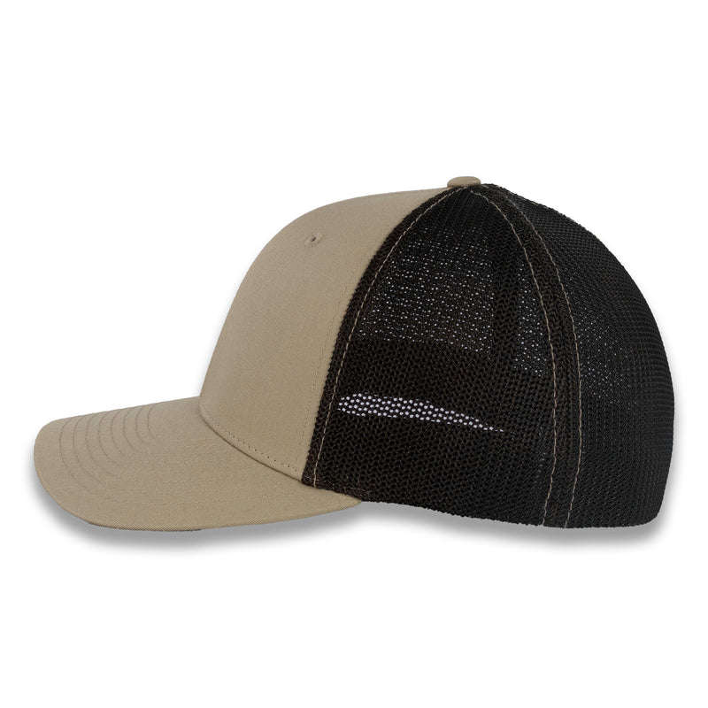 Richardson R-Flex Trucker Cap - Khaki/Coffee